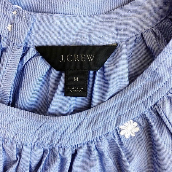 NWOT J. CREW The Perfect Top with Embroidery - Picture 7 of 7